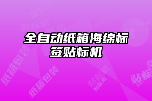 全自動紙箱海綿標(biāo)簽貼標(biāo)機(jī)