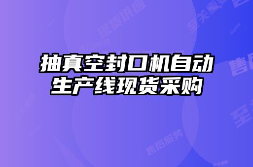抽真空封口機自動生產線現貨采購