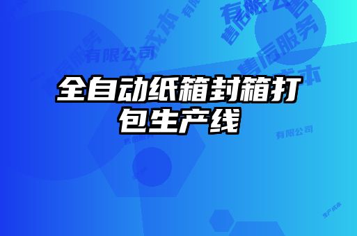 全自動紙箱封箱打包生產線