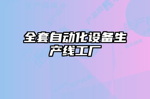全套自動化設備生產線工廠