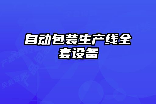 自動包裝生產線全套設備