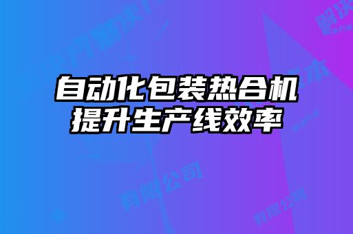 自動化包裝熱合機提升生產線效率