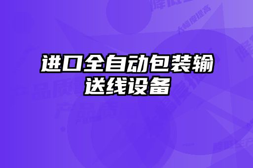 進口全自動包裝輸送線設備
