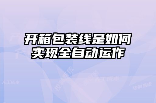 開箱包裝線是如何實現全自動運作