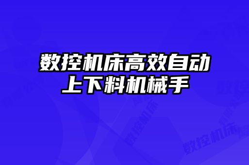 數控機床高效自動上下料機械手